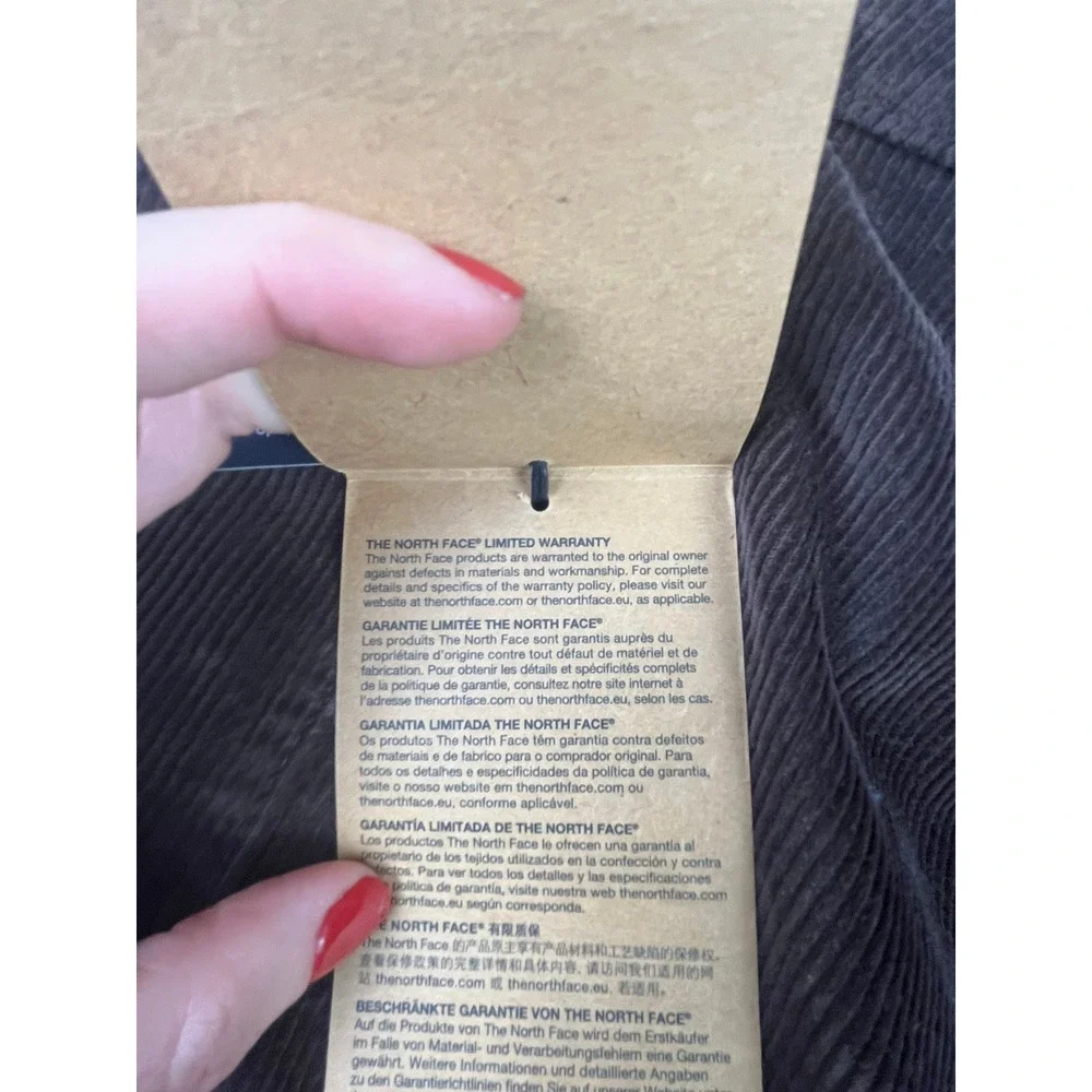 The North Face Utility Cord Pant Coal Brown Corduroy Cargo Womens 12 NF0A85YZ‎